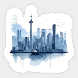 Toronto skyline drawing Sticker